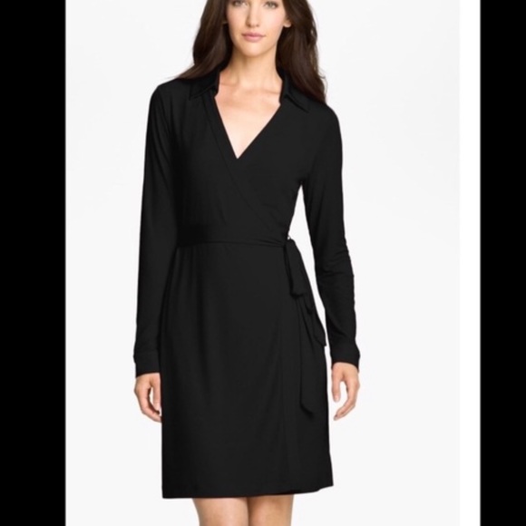 calvin klein black wrap dress